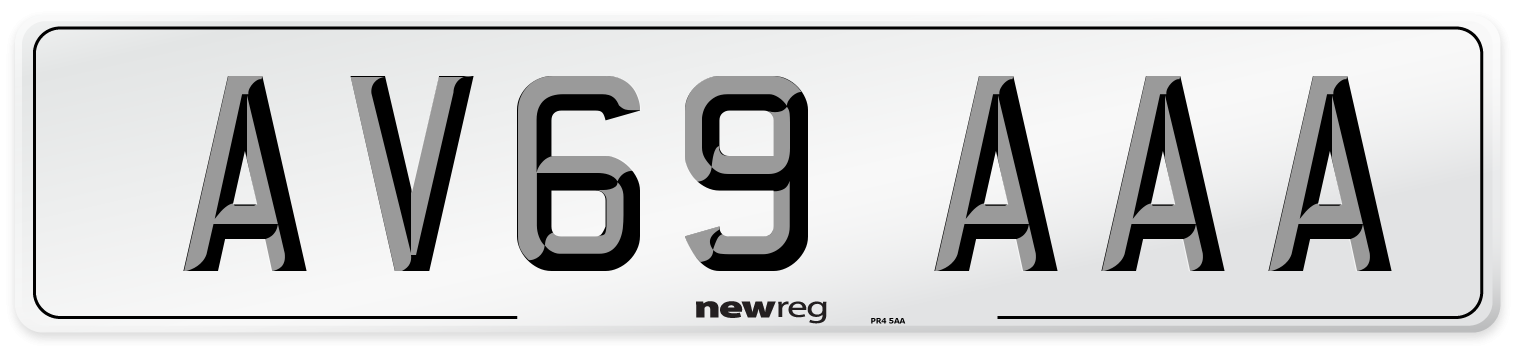 AV69 AAA Number Plate from New Reg